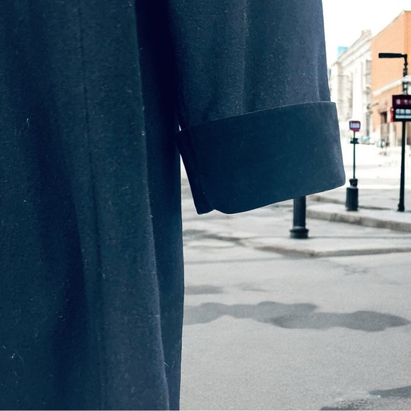 Vintage Herman Kay Black Wool Coat – Women’s Size 14 - Picture 6 of 10